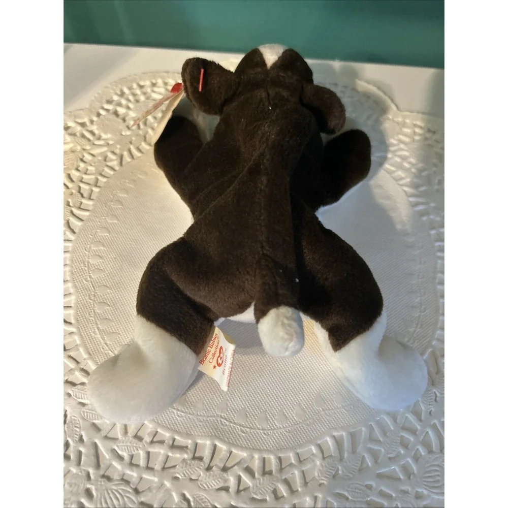 Vtg. Ty Beanie Baby-Bruno the Bull Terrier Dog-DOB 9/9/1997-org tags - Picture 3 of 8